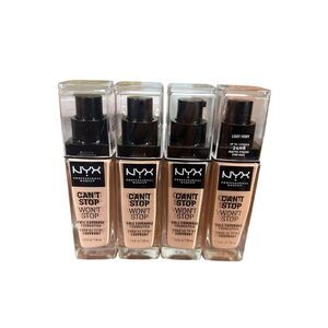 4 NYX PROFESSIONAL MAKEUP Light ivory Can't Stop Won't Stop Foundation 24h